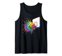 Cerceau de Basket-Ball coloré Tie Dye - Éclaboussures de Peinture - Art Sportif Débardeur