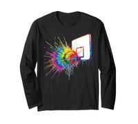 Cerceau de Basket-Ball coloré Tie Dye - Éclaboussures de Peinture - Art Sportif Manche Longue