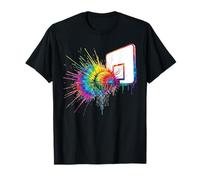 Cerceau de Basket-Ball coloré Tie Dye - Éclaboussures de Peinture - Art Sportif T-Shirt