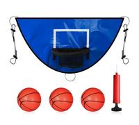 Cerceau de basket-ball de trampoline - Bord de sécurité rembourré, panneau arrière universel incassable, filet de protection en mousse robuste | Action Slam Dunk à élevé pour trampoline