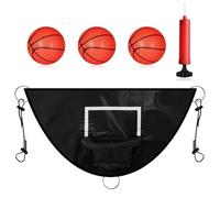 Cerceau de basket-ball de trampoline - Ensemble de panier de basket-ball pour enfants, imperméable et polyvalent | Protection solaire avec pompe et balles, accessoires de trampoline pour enfants à