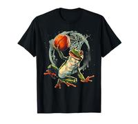 Cerceau de basket-ball grenouille crapaud slam dunk illustration T-Shirt