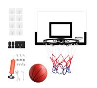 Cerceau de basket-ball intérieur, avec ballon et pompe, pas de jouets pour la perforation, jeux sportifs amusants pour la maison, équipé d'un dispositif de