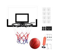 Cerceau de Basket-Ball intérieur pour Les, au-Dessus de la Porte Basketball Hoop | Cerceau de Basket-Ball avec Balle et Pompe,Toys Sportifs avec Bord d'échappée Pliable pour Le Salon, Chambre à Couch