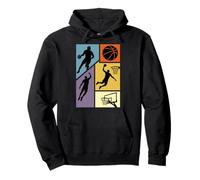 Cerceau de Basket-Ball Life Player Vintage Sport Player Hommes Garçons Sweat à Capuche
