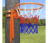 Cerceau de basket-ball mural - Bord en fer réglable avec filet, ensemble de but de basket-ball portable pour une utilisation en extérieur sur les arbres, piliers, poteaux ou clôtures
