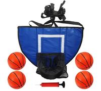 Cerceau de basket-ball pour trampoline - Ensemble de jantes souples de 120 cm, mini ballons de basket inclus | Accessoire de Sport de saut en intérieur et en extérieur pour et adultes, diverti