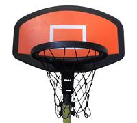 Cerceau de basket-ball pour trampoline - Ensemble Slam Dunk durable de 27,9 cm, panneau arrière résistant au vent avec anneau en ABS, jeu d'aide au lancer pour en intérieur et en extérieur, ac