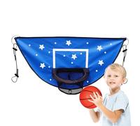 Cerceau de Basket-Ball pour Trampoline - Filet de Basket en PVC pour, Panier de Basket-Ball pour, Ajustement réglable, Poteau Droit incurvé extérieur | Jeu d'exercice Amusant dans Le
