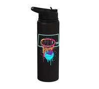 Cerceau de basket-ball rétro coloré Slam Dunk Basketballer Stainless Steel Insulated Water Bottle