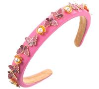 Cerceau De Cheveux Clouté Papillon Pour Femmes Bandeau Perles Artificielles Coréen Bandeau Doux Antidérapant Couvre-chef Pour Filles Butterfly Studded Headband