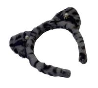 Cerceau de cheveux populaire en peluche, bandeau d ' oreille de chat avec imprimé animal pour fête d ' anniversaire, fille, festival de musique, couvre-chef, mascarade, accessoire pour cheveux