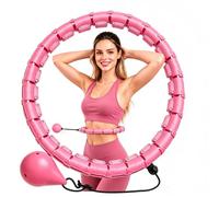 Cerceau de fitness lesté Infinity avec 28 segments de balle solides et silencieux, rotation silencieuse à 360°, taille réglable pour perte de poids, entraînement à domicile, récupération post-partum
