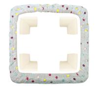 Cerceau de point de - Cadre de broderie carré - Outil de - Anneau de broderie avec vis en laiton de réglage - Avec 4 anti-collision en mousse - Protection du cadre touffeté