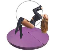 Cerceau de pole dance pliable, rembourrage de sécurité en mousse, coussin d'exercice portable pour studio à domicile, tapis de danse et de fitness