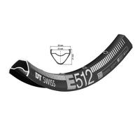 Dt Swiss E 512 27.5´´ 25 Db Vi Disc Tubeless Mtb Rim Noir 27.5´´ 32H Black