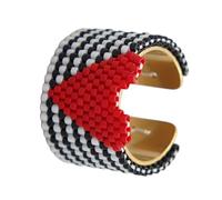 Cerceau en forme de cœur avec paillettes, perles antiques, plan non conformiste, bijoux durables en acier inoxydable, cadeau, bijoux artisanaux ruraux fabriqués par un artisan, comme décrit