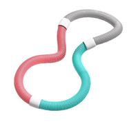 Cerceau Fitness Lesté, Cerceau Hula Hoop, équipement D'entraînement en PVC pour Sports de Plein Air, Hula Hoop Fitness, Cerceau à Ressort pour Salle de Sport, Adultes et Enfants, Rose Vert 1.2 Kg