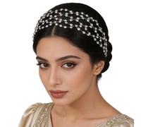 Cerceau large éblouissant avec pour mariage nuptial | Photographie de mariages et de fêtes de mariée du Moyen-Orient et casque en filet de étincelant avec un
