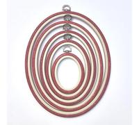 Cerceau rond pour point de croix, rose (17,8 x 22,9 cm) Nurge Broderie Hoop