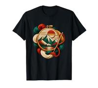 Cerceau Vibrant Alpine Lake avec Fil et Aiguille T-Shirt