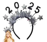 Cerceaux à cheveux 2025, bandeaux de bonne année avec étoiles Boppers | Bonne année Glitter Star Paillettes Bandeau Tiara - Bandeaux de bonne année 2025 pour fournitures de cadeaux de fête du réveillo