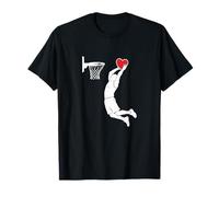 Cerceaux de Basket-Ball en Forme de cœur Dunk Graphic Hoops Player Passion T-Shirt