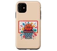 Cerceaux de Basket-Ball Paint Splash Baller Player Garçons Enfants Hommes Coque pour iPhone 11