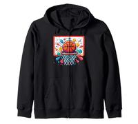 Cerceaux de Basket-Ball Paint Splash Baller Player Garçons Enfants Hommes Sweat à Capuche