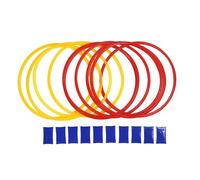 Cerceaux D'exercice pour Enfants 10 Pièces, Anneaux D'entraînement Sensoriel pour L'équilibre et la Coordination, Ensemble de Jeu de Saut Portable pour L'entraînement (L)