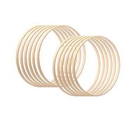 Cerceaux en Bois 10/15/20,5/26/30,5 cm, Anneaux de Couronne Florale en Bambou, Cercle Attrape Reve, Cercle pour Couronne Fleurs, Cercle Macramé, Anneaux en Bois pour Décoration de Couronne de Mariage