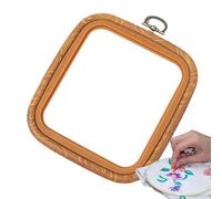 Cerceaux et cadres de broderie décoratifs, cerceaux et cadres au point de croix | Grand cadre de broderie carré en bois imité | Anneau d'espoir de point d'aiguille Fournitures de