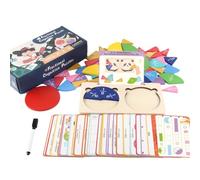 Cerchi di Frazioni per Bambini - Kit Didattico in Legno con Dischi Educativi, Manipolatori per Apprendimento Matematico, Attività di Classe - Strumenti di Insegnamento per Scuola e Studio Domestico