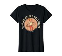 Cerclage Avant Les travaux ménagers Hula Hooper Danseur Hula Hoop T-Shirt Graphique avec Valeur, Femme, Noir, L