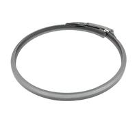 Cerclage pour fût collier de serrage rapide feuillard métallique anneau de cerclage pour eau grande ouverture fut stockage alimentaire fût avec couvercle amovible (argenté, 120L OD430mmID407mm)