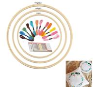 Cercle à Broder,Broderie Hoop,Réglable Cerceaux de Broderie,Cercle de Broderie pour DIY Arts,Tambour Broderie,Tambours à Broder en Bambou,Bambou Anneau de Broderie Bois,Arceau de Broderie