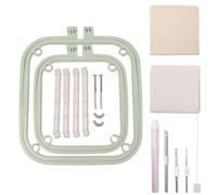 Cercle à broder carré - cercles à croisée, cadre de broderie réglable à double couche | artisanale pour , rappeler, point croisé, kit d'aiguille à broder