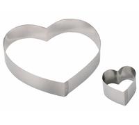 Cercle à entremets "coeur" en inox Ø 16 cm