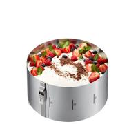 Cercle à gâteau h.10 cm en acier inoxydable Tondo clip