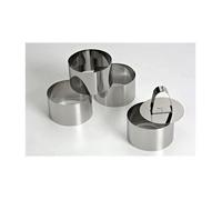 Cercle à mousse D : 10 cm H : 4.5 cm + poussoir - lot de 4