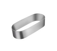 Cercle à Patisserie en Acier Inoxydable Moule à gâteau ovale en acier inoxydable, 4 tailles, moule(12X4cm)
