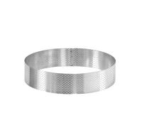 Cercle à tarte haut en inox perforé 20 cm - Alice Délice