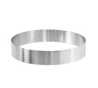 Cercle à tarte haut en inox perforé 24 cm - Alice Délice