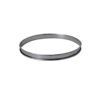 Cercle à tarte perforé bord roulé 10 cm en inox De Buyer