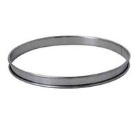 Cercle à tarte perforé bord roulé 10 cm en inox - De Buyer - Argent - Inox G