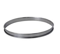 Cercle à tarte rond à bord roulé en inox perforé Air System® hauteur 2cm ø 24 cm