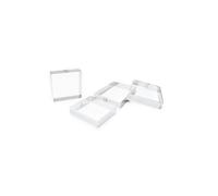 Cercle à tarte - Scrapcooking - Carré Inox - Pack de 4 - 8 cm - Perforés