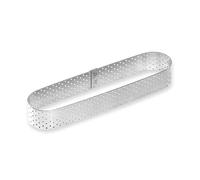 Cercle à tartelette oblong en inox perforé 14.5x3.7 cm - Ali