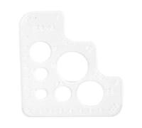 Cercle acrylique clair, outil de positionnement pour cuir Règle de couture pour coin rond Kit de gabarit de trou pour trou circulaire for artisans et couturiers débutants et professionnels适用场景：手工制作，皮革