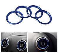 Cercle anneau bleu bague buse grille de ventilation aération 3-A-B sport LOT DE 4 ANNEAUX BLEU cerclage des grilles d'aération